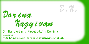 dorina nagyivan business card